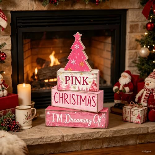 Christmas Decorations Indoor, Winter Pink Christmas Tree Home Decor, alternate view 5
