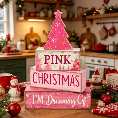 Christmas Decorations Indoor, Winter Pink Christmas Tree Home Decor, alternate view 7