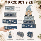 Christmas Decorations Indoor, Winter Snowflake Gnome Christmas Home Decor, alternate view 4