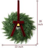 Christmas Decorations, Mini Christmas Wreaths for Cabinets with Bows Bells, alternate view 2