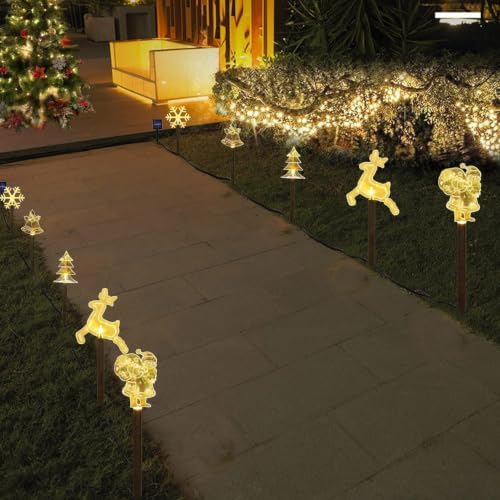 Christmas Decorations Outdoor, Christmas Pathway Lights, 5 PCS, alternate view 4