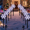 Christmas Decorations Outdoor, Snowflake Pathway Lights, 10 PCS