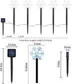 Christmas Decorations Outdoor, Snowflake Pathway Lights, 10 PCS, alternate view 3