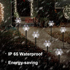 Christmas Decorations Outdoor, Snowflake Pathway Lights, 10 PCS, alternate view 4