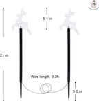 Christmas Decorations Outdoor, Solar Elk Pathway Lights, 5 PCS, alternate view 2