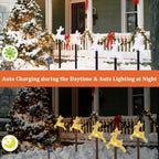 Christmas Decorations Outdoor, Solar Elk Pathway Lights, 5 PCS, alternate view 4