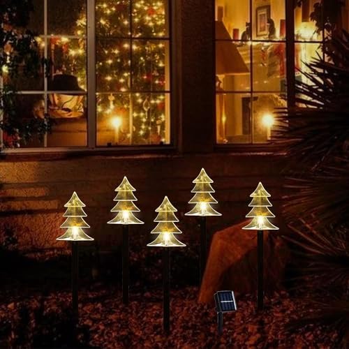Christmas Decorations Outdoor, Solar Tree Pathway Lights, 20 PCS, alternate view 2