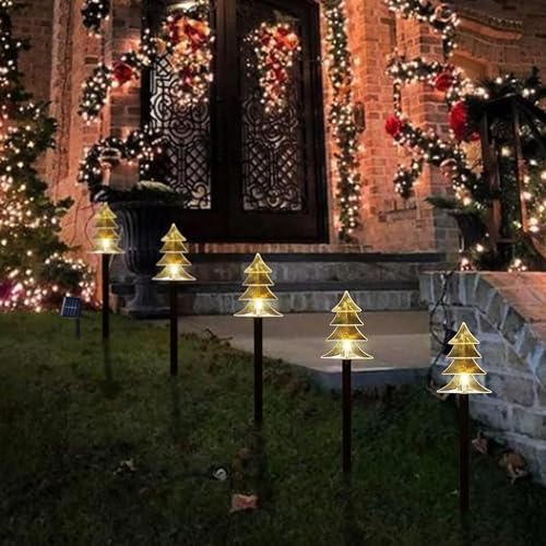 Christmas Decorations Outdoor, Solar Tree Pathway Lights, 20 PCS, alternate view 6