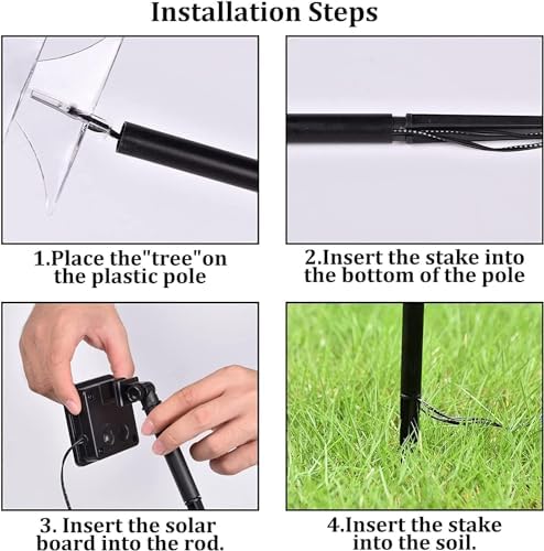 Christmas Decorations Outdoor, Solar Tree Pathway Lights, 20 PCS, alternate view 7