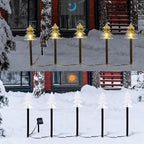Christmas Decorations Outdoor, Solar Tree Pathway Lights, 5 PCS, alternate view 3
