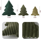 Christmas Decorations Plush Throw Pillows: Soft Green Velvet Christmas Tree Shaped Pillow, Cute Rustic Stuffed, alternate