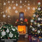 Christmas Decorations Snowflake Ornament White for Tree Decor Craft, alternate view 2
