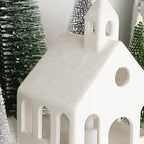 Christmas Decorations - Village Sets of 5 Lighted Ceramic Houses & 9 Trees, alternate view 5