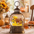 Christmas Fall Snow Globes Thanksgiving Water Lantern Swirling Glitter Snow Globe for Autumn Harvest Day