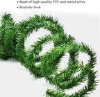 Christmas Garland, 54FT Artificial Soft Green Realistic Pine Greenery for Indoor Outdoor Xmas Mantle, Staircase, alternate