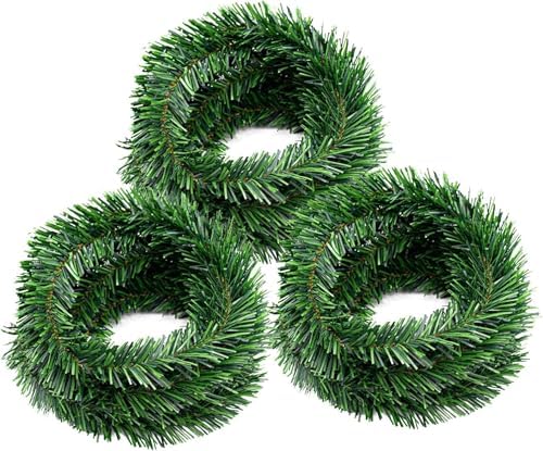 Christmas Garland, Artificial Christmas Garland Imdoor or Outdoor Use Non-Lit Greenery Garland, alternate view 4