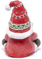 Christmas Gnome Figurine with Gingerbread House, Holiday Elf Decor, alternate view 5