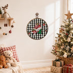 Christmas Gnome Round Framed Wall Art 10"x10", alternate view 6