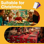 Christmas Green Plastic Table Cloth Disposable, 4 Pack, 54 x 108 in, alternate view 6
