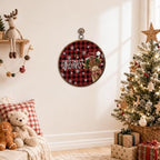 Christmas Highland Cow Round Framed Wall Art 10"x10", alternate view 6
