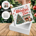 Christmas Home Decorations Indoor, It's The Most Wonderful Time Wood Sign, alternate view 2