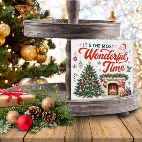 Christmas Home Decorations Indoor, It's The Most Wonderful Time Wood Sign, alternate view 7