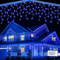 Christmas Icicle Lights - 19Ft Christmas Lights, Blue in Blue