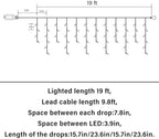 Christmas Icicle Lights - 19Ft Christmas Lights, White in White, alternate view 4