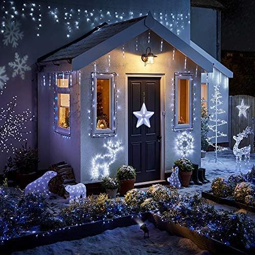 Christmas Icicle Lights - 19Ft Christmas Lights, White in White, alternate view 6