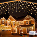 Christmas Icicle Lights - 32Ft Christmas Lights, Warm White in Warm White