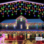 Christmas Icicle Lights - 65Ft Christmas Lights, Multicolor