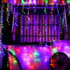 Christmas Icicle Lights - 65Ft Christmas Lights, Multicolor, alternate view 5