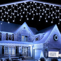 Christmas Icicle Lights - 65Ft Christmas Lights, White in White