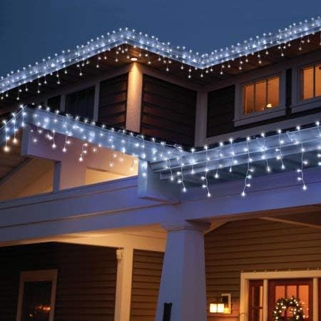 Christmas Icicle Lights - 65Ft Christmas Lights, White in White, alternate view 5