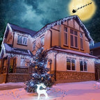 Christmas Icicle Lights - 65Ft Christmas Lights, White in White, alternate view 6