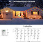 Christmas Icicle Lights Battery Operated 10Ft Color Changing String Lights, alternate view 2