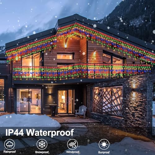 Christmas Icicle Lights Battery Operated 10Ft Color Changing String Lights, alternate view 6