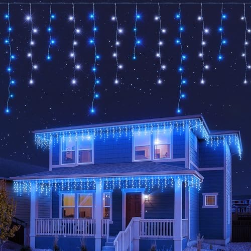 Christmas Icicle Lights Outdoor,300 LED 33FT Hanging String Lights, alternate view 2