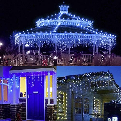 Christmas Icicle Lights Outdoor,300 LED 33FT Hanging String Lights, alternate view 7