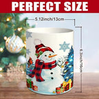 Christmas Kitchen Decor, Christmas Snowman Ceramic Utensils Holder, alternate view 3
