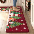 Christmas Kitchen Mats for Floor Cushioned Anti Fatigue Comfort Mat