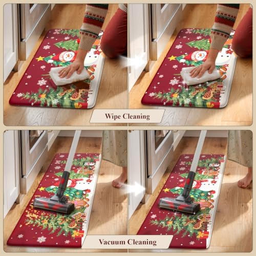 Christmas Kitchen Mats for Floor Cushioned Anti Fatigue Comfort Mat, alternate view 5