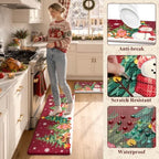 Christmas Kitchen Mats for Floor Cushioned Anti Fatigue Comfort Mat, alternate view 6