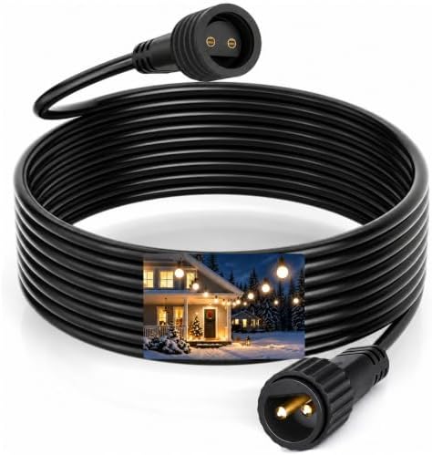 Christmas Light Connector Cords 19.6FT 2 Pin Lights Extension Cable