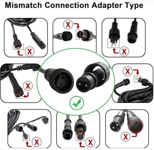 Christmas Light Connector Cords 19.6FT 2 Pin Lights Extension Cable, alternate view 5