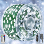Christmas Lights, 198 FT 600 LED Outdoor Waterproof Plug in Christmas Tree Lights with 8 Modes Remote Timer