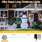 Christmas Lights, 198 FT 600 LED Outdoor Waterproof Plug in Christmas Tree Lights with 8 Modes Remote Timer, alternate view 2
