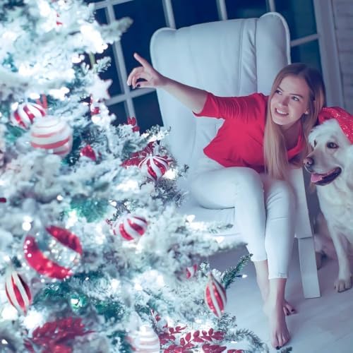 Christmas Lights, 20 Ft 40 LED Snowflake String Lights Battery Operated Waterproof Fairy Lights for Bedroom, alternate view 3