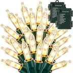 Christmas Lights Battery Operated, 50LED 16ft (2 Pack, Warm White) in Warm White