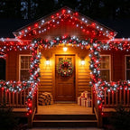 Christmas Lights Battery Operated, 50LED 16ft (2Pack, Red & White), alternate view 5